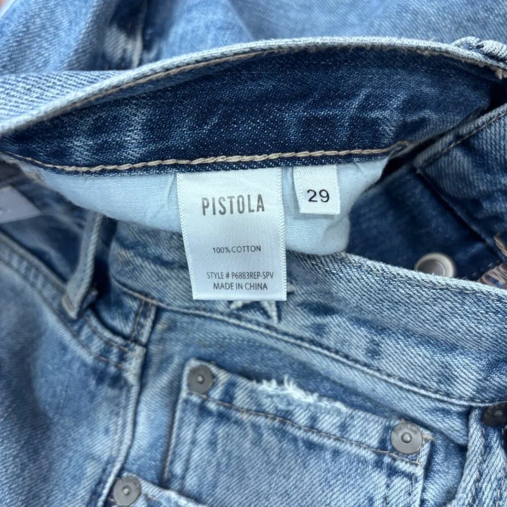 Pistola Charlie Star Embroidered Straight Leg Jean – Supernova Women's Size 29 - Picture 7 of 13